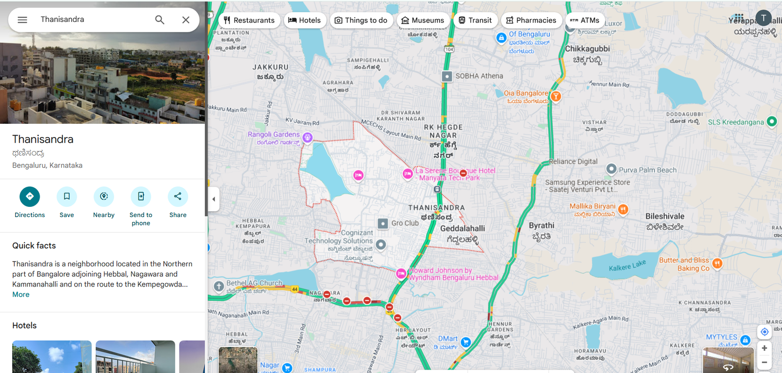Assetz Hennur Twin Lake City Location map